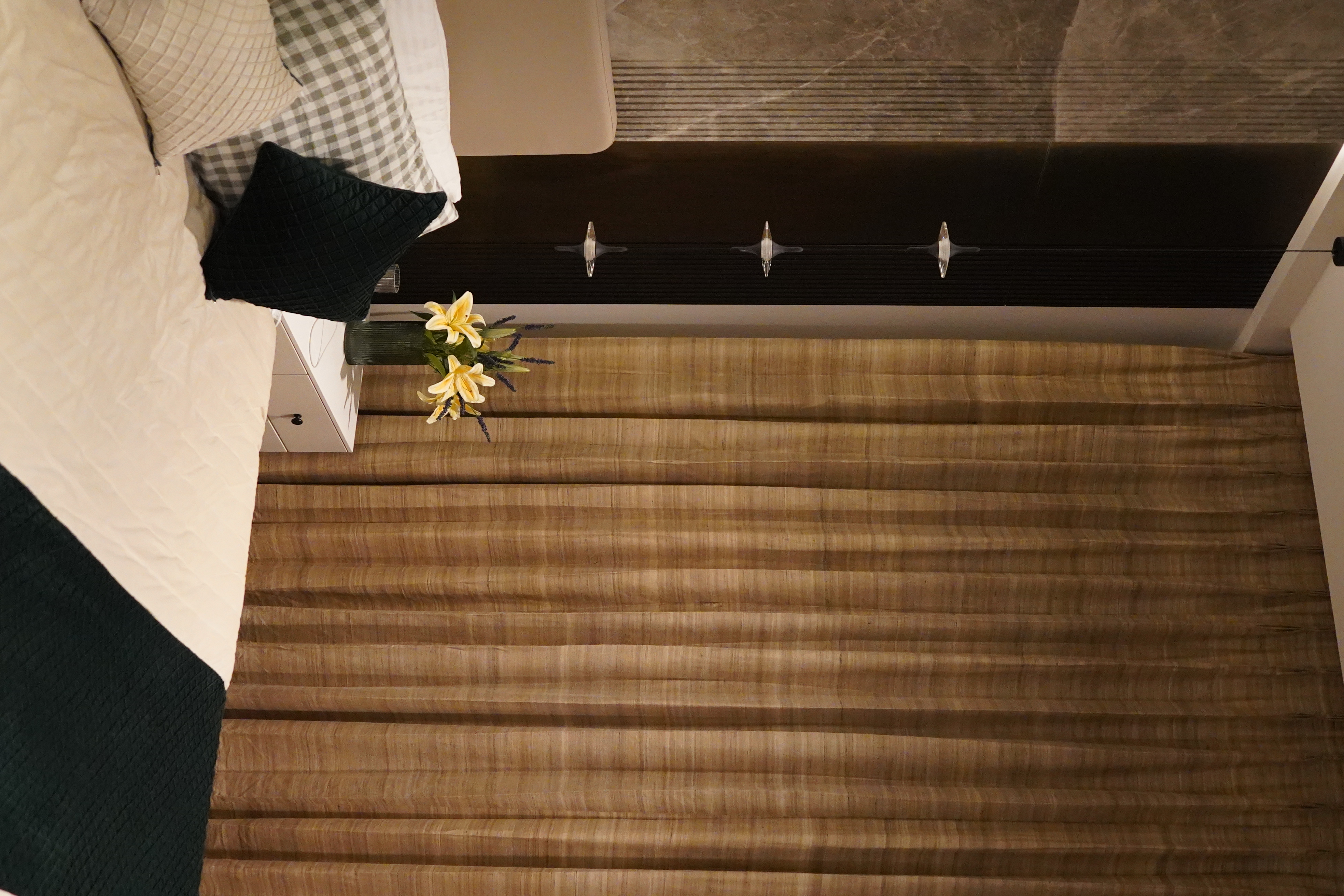 Handloom curtain panel in a sunlit room